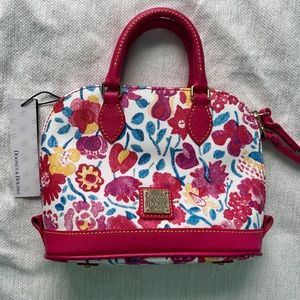 NWT Dooney & Bourke Pink Floral Bitsy Bag Satchel